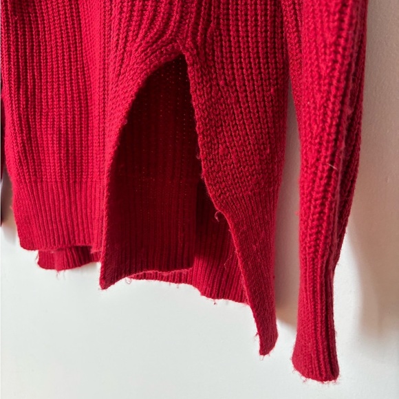 Dynamite Red Ribbed Sweater - Size XXS 🔥 - Picture 4 of 5